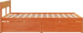 vidaXL Σκελετός Κρεβ. Χωρίς Στρώμα Καφέ Κεριού 160x200 εκ Μασίφ Πεύκο