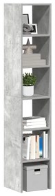 Βιβλιοθήκες 2 τεμ. Στοιβαζόμενα Γκρι Σκυροδ. 30x30x80 εκ.