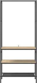 vidaXL Ράφι Ρούχων Sonoma Δρυς 77 x 30 x 171 εκ Επεξεργασμένο Ξύλο