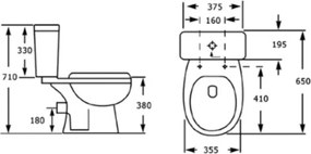Hanne Ikke - Λεκάνη με καζανάκι πισωστόμια