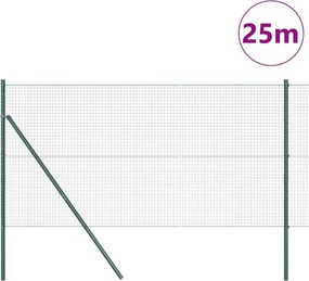 vidaXL Συρματόπλεγμα Σταθερού Εδάφους 25 x 1,2 μ Πράσινο Δίχτυ