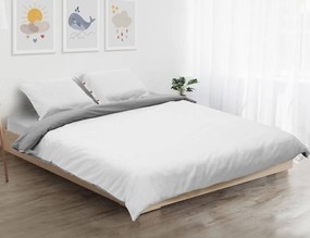 Σετ Διπλή Παπλωματοθήκη &amp; 2 Μαξιλαροθήκες Heinner Home από βαμβάκι 144TC, με διαστάσεις 200x220cm - Γκρι