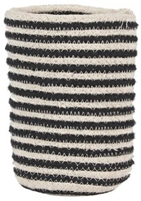 Καλάθι Cestino 223 (10X10X20) Black-White Kentia 100% Βαμβάκι