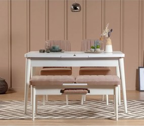 Ταμπουρέ Λευκό / Πέτρα VINA 110x40x46