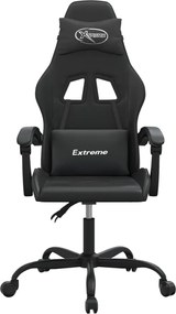 vidaXL Καρέκλα Gaming Μαύρη από Συνθετικό Δέρμα