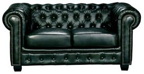 Καναπές Διθέσιος Chesterfield 689 Ε9574,23 160x92x72cm Antique Green Δέρμα