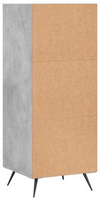 Ραφιέρα Γκρι Σκυροδεμ. 34,5 x 32,5 x 90 εκ. από Επεξεργ. Ξύλο - Γκρι