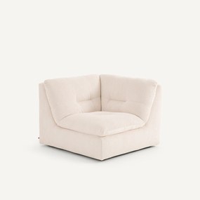 Γωνιακή πολυθρόνα σύνθεσης 90°από κοτλέ πολυεστέρα, GIULIANO