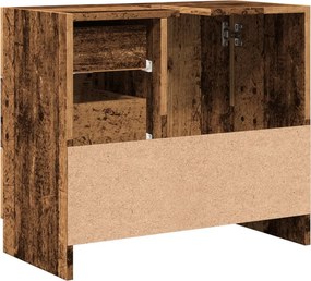 vidaXL Ντουλάπι Νιπτήρα Όψη Παλαιού Ξύλου 63x30x54 εκ. Επεξ. Ξύλο