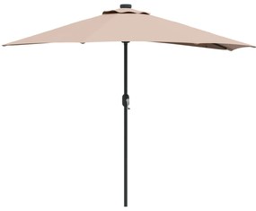 vidaXL Ομπρέλα Κήπου Taupe 294 x 150 x 224 εκ. ύφασμα
