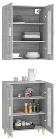 vidaXL Ντουλάπι Γκρι Sonoma 69,5 x 34 x 180 εκ. Επεξεργασμένο Ξύλο