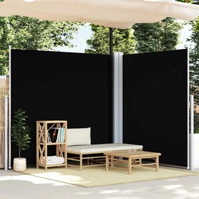 vidaXL Σκίαστρο Πλαϊνό Συρόμενο Μαύρο 200 x 600 εκ.