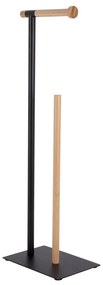 Βάση Χαρτιού Επιδαπέδια PT4054BK 16x67,5cm Black-Natural Present Time Μέταλλο,Bamboo