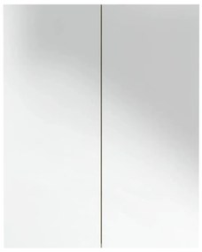 Ντουλάπι Μπάνιου με Καθρέφτη Λευκό &amp; Δρυς 60x15x75 εκ. από MDF - Λευκό