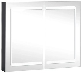 vidaXL Ντουλάπι Μπάνιου με Καθρέφτη και Φωτισμό LED 80 x 12,2 x 68 εκ.