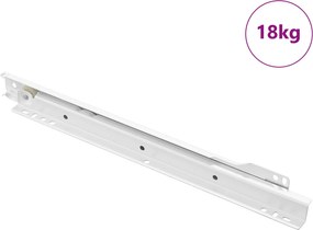 vidaXL Οδηγός Συρταριού 73 pcs Λευκό Ατσάλι