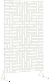 vidaXL Οθόνη Ιδιωτικότητας Λευκό 100 x 50 x 180 εκ. Ατσάλι