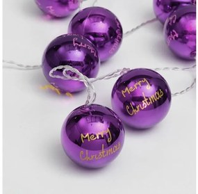 Διακοσμητικά Λαμπάκια 10xLED 0,45W 3xAA IP20 3000K Aca-XPPBALL10WW2A-Μωβ XPPBALL10WW2A