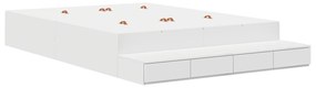 vidaXL Κρεβάτι Αποθήκευσης  Λευκό 160x200 εκ