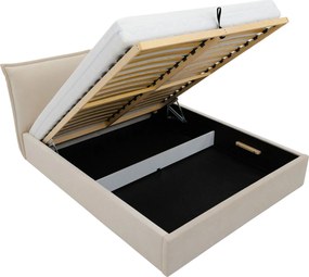 Επενδυμένο κρεβάτι Pirkun-140 x 200-Εκρού