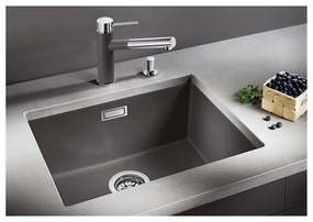 Blanco Subline-U 500-U Rock Grey SILGRANIT™ PuraDur™ Γρανιτένιος Νεροχύτης Υποκαθήμενος με 1 Γούρνα 53x46 cm