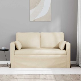 vidaXL Καναπές Κρεμ 139 x 78 x 80 εκ ύφασμα