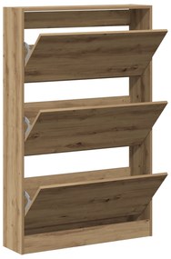 vidaXL Ντουλάπα Παπουτσιών Καρυδιά 80x21x125,5 εκ Επεξεργασμένο Ξύλο
