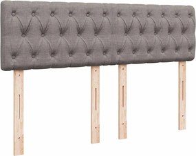 vidaXL Κρεβάτι Boxspring με Στρώμα Taupe 140x200 εκ. Υφασμάτινο