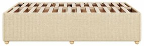 vidaXL Σκελετός Κρεβατιού Χωρίς Στρώμα Κρεμ 120x200 εκ. Υφασμάτινο