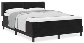 vidaXL Κρεβάτι με Ελατήρια και Στρώμα Μαύρο 100x200 εκ. Βελούδο Μαύρο