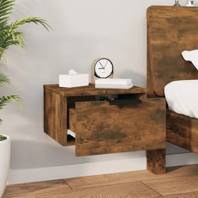 vidaXL Κομοδίνο Επιτοίχιο Καπνιστή Δρυς 34x30x20 εκ.