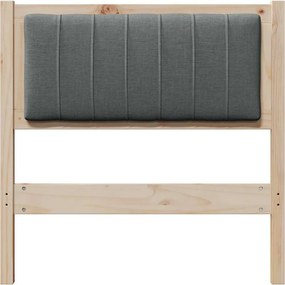 vidaXL Ταπετσαρισμένο κεφαλάρι Καφέ 75 cm Στερεά ξυλεία πεύκου