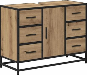 vidaXL Σετ Επίπλων Μπάνιου 3 pcs Artisan Oak Επεξεργασμένο ξύλο