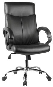 Καρέκλα Γραφείου ArteLibre MEΛITH Μαύρο PU 60x71x105-113cm