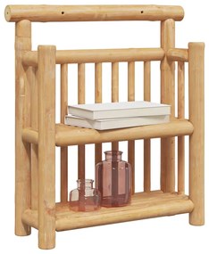 vidaXL Ράφι Τοίχου με ράφι με αποθήκευση Καφέ 40 x 13 x 44 εκ. Μπαμπού