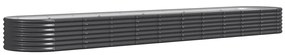 vidaXL Ζαρντινιέρα Ανθρακί 440x80x36 εκ Ατσάλι με Ηλεκτρ. Βαφή Πούδρας