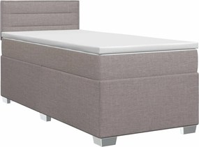 vidaXL Κρεβάτι box spring με στρώμα Taupe 80 x 200 cm Ύφασμα