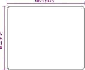 vidaXL Χαλί Runner MARSA Πολύχρωμο 100 x 80 cm Πολυέστερ και PVC