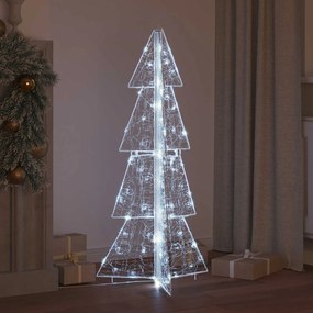 vidaXL Χριστουγεννιάτικο Δέντρο 100 LED Κρύο Λευκό 120 cm Ακρυλικό