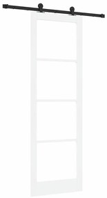 vidaXL Συρόμενη Πόρτα Χειροκίνητος Λευκό 78 x 232 cm Ξύλο και μέταλλο