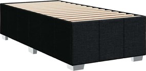 vidaXL Κρεβάτι Boxspring με Στρώμα Μαύρο 100 x 200 εκ. Υφασμάτινο