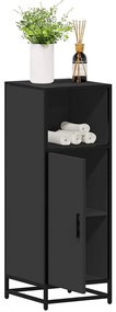 vidaXL Ντουλάπι μπάνιου Μαύρο 35x37,5x100 cm Ξύλινη κατασκευή