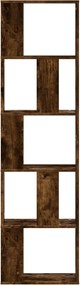 vidaXL Βιβλιοθήκη 5 Επιπέδων Καπνιστή Δρυς 45x23,5x162,5εκ. Επεξ. Ξύλο