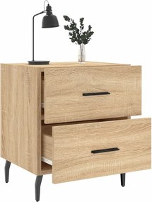 vidaXL Κομοδίνα 2 τεμ. Sonoma Δρυς 40 x 35 x 47,5 εκ. Επεξεργ. Ξύλο