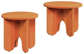 vidaXL Σετ Τραπεζιού Για Καφέ 2 pcs Καφέ κεριού 39.5 x 39.5 x 30 εκ.