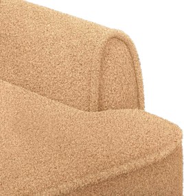vidaXL Love seat με κουμπιά Μπεζ 117 x 67 x 77 εκ. Μπουκλέ