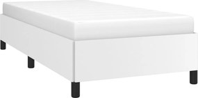 vidaXL Πλαίσιο Κρεβατιού χωρίς Στρώμα Λευκό 100x200 εκ. από Συνθετικό Δέρμα