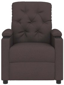vidaXL Πολυθρόνα Μασάζ Σκούρο Καφέ Υφασμάτινη