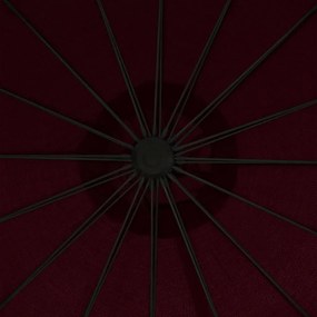 Ομπρέλα Κρεμαστή Μπορντό 3 μ. με Ιστό Αλουμινίου - Κόκκινο