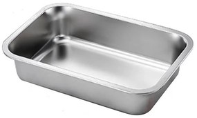 Ανοξείδωτο ορθογώνιο βαθύ ταψί Βιομάρ με διαστάσεις 38.5x27.5x7.5cm